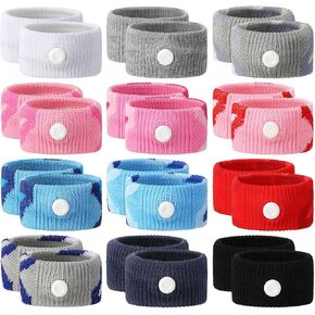 Zhanmai 12 Pairs Motion Sickness Bands for Kids Adults Nausea Wristbands Colorful Nausea Relief Bracelet for Car Sickness Pregnancy Ride Sea Flying Travel