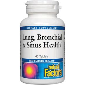 Lung, Bronchial & Sinus Health by Natural Factors, Natural Supplement for Respiratory Health and Easy Breathing, 90 Tablets