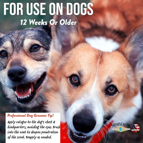 SHOW SEASON ANIMAL PRODUCTS 1 Showseason® Marvelous Mango Pet Cologne 2.5 oz For Dogs |Travel Size | Long-Lasting Odor Eliminator | Paraben-Free | Biodegradable & Non-Toxic | Made in The USA in Kuwait