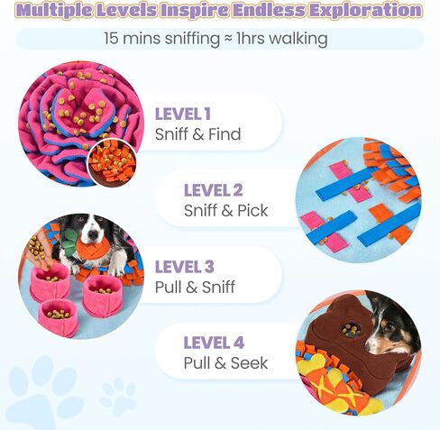 HOMAGICO Snuffle Mat for Dogs 32''X20'' Snuffle Mat for Large Dogs with Free Dog Leash, Nosework Interactive Sniffing Mat for Dogs Cats Rabbits, Slow Feeding Mat for Foraging and Stress Relief in Saudi Arabia