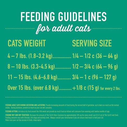 Tiki Cat Born Carnivore High Protein Indoor Health Non-GMO Dry Cat Food, Trout and Menhaden Fish Meal Recipe 3 lbs. Bag in Kuwait