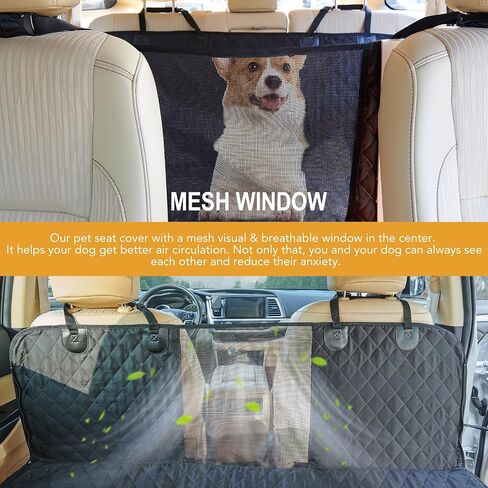 Petiza Dog Car Seat Cover for Back Seat Pets Cover Protector Waterproof Bench Car Backseat Covers Dog Seat Covers for Cars,Non-Slip Back Seat Cover Fits Middle Armrest for Kids, Trucks and SUV in Saudi Arabia