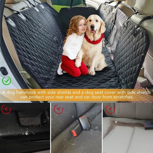 Petiza Dog Car Seat Cover for Back Seat Pets Cover Protector Waterproof Bench Car Backseat Covers Dog Seat Covers for Cars,Non-Slip Back Seat Cover Fits Middle Armrest for Kids, Trucks and SUV in Saudi Arabia