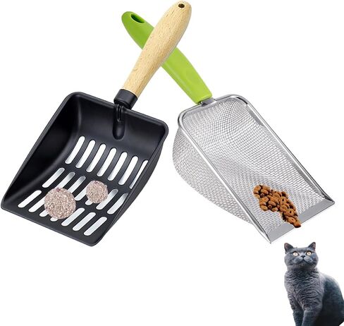 SUMHEN 3PCS Reptile Stainless Steel Fine Mesh,Litter Cleaner Corner Scoop Sand Sifter,Reptile Scooper Bearded Dragon Sand Shovel,Reptile Habitat Sifting Scoopers in Saudi Arabia