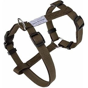 Wouapy Basic Line Harness for Dog, 15 mm Width/Thorax of 43/65 cm, Kaki Harness