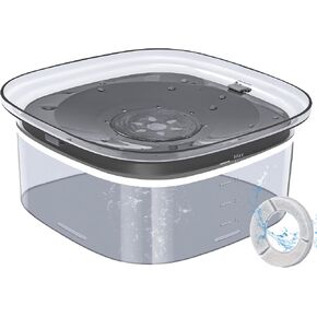 UPSKY 4L Dog Water Bowl 135oz No Spill Dog Bowl Extra Large Capacity Slow Drinking Water Feeder, Splash Proof Pet Water Dispenser Vehicle Carried Travel Water Floating Bowl for Dogs, Cats (Black)