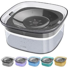 UPSKY 4L Dog Water Bowl 135oz No Spill Dog Bowl Extra Large Capacity Slow Drinking Water Feeder, Splash Proof Pet Water Dispenser Vehicle Carried Travel Water Floating Bowl for Dogs, Cats (Black) in Kuwait