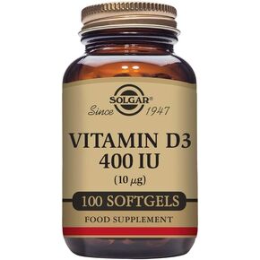 Solgar Vitamin D3 (Cholecalciferol) 10 MCG (400 IU), 250 Softgels - Helps Maintain Healthy Bones & Teeth - Immune System Support - Non-GMO, Gluten Free, Dairy Free - 250 Servings