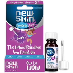 NEW-SKIN Kids Liquid Bandage Paint, Sting Free Waterproof Bandage for Scrapes and Minor Cuts, 0.3 Ounce