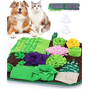 CiyvoLyeen Snuffle Mat for Dogs and Cats Succulent Small Pets Treat Toy Dog Enrichment Toys Dog Puzzle Slow Eating Mat Foraging Mat for Rabbit Pig Stress Relief Puppy Birthday Gift for Pet