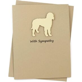 Bulldog Sympathy Card | Handmade Black Dog Condolences Greeting | English Bulldog