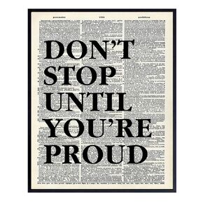 Home Office Inspirational Wall Art 11x14 - Motivational Quotes, positive Affirmation Wall Decor - Typography Wall Art Poster - Entrepreneur, Classroom - Gift for Men Women - Gym Motivational Wall Art