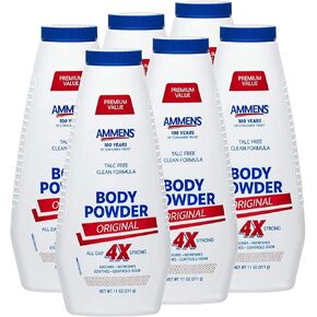 Ammens Powder, Shower Fresh 11oz (Pack of 6)