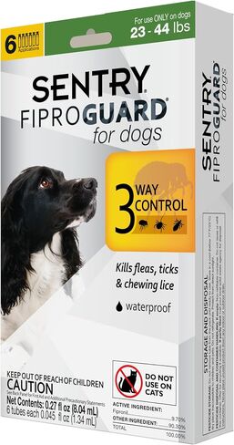 SENTRY Fiproguard for Dogs, Flea and Tick Prevention for Dogs (45-88 Pounds), Includes 6 Month Supply of Topical Flea Treatments in Kuwait