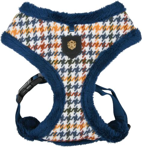 Puppia Stefan Dog Harness Over-The-Head Warm Winter Tumbling Waffle Pattern Adjustable Chest for Small and Medium Dog, Navy, Medium in Saudi Arabia