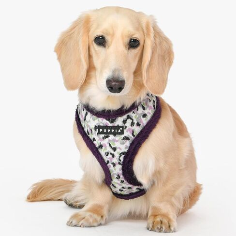 Puppia Stefan Dog Harness Over-The-Head Warm Winter Tumbling Waffle Pattern Adjustable Chest for Small and Medium Dog, Navy, Medium in Saudi Arabia