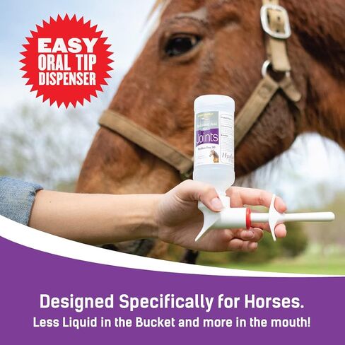Hyalogic Hyaluronic Acid for Horses 30 Day Supply for Joint Health - Easy Oral Tip Dispenser - Liquid HA for Equine Joints & Cartilage Support Supplement - Hyalun Pro Equine Supplies - 3 oz / 90 ml in Saudi Arabia