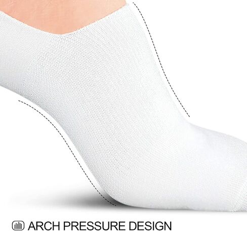 wernies No Show Socks Women Low Cut Ankle Socks Non Slip 4/8 Pairs | Thin Flat Boat Line Short Socks with Silicone Heel Grips, Breathable Combed Cotton, Invisible Socks,Size 5-14 in Kuwait