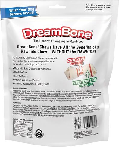 DreamBone Mini Chew، كافئ كلبك بمضغ مصنوع من اللحوم الحقيقية والخضروات 50 قطعة in Kuwait