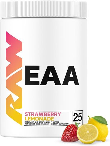 RAW EAA Essential Amino Acids Powder Supplement | Maximize Protein Synthesis, Build Lean Muscle Mass | Increase Strength, Endurance, Recovery | BCAA Energy Supplement | Watermelon (25 Servings) in Saudi Arabia