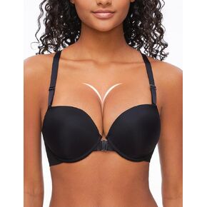 Upushall Women's Push Up Front Closure Racerback Bra Soft Super Padded Underwire Lift Up Bras Add Cup Size
