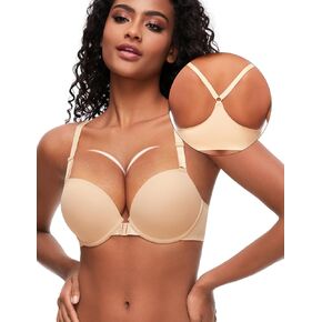 حمالة صدر نسائية من Upushall مزودة بقفل أمامي وظهر Racerback ناعمة ومبطنة للغاية وسلك سفلي رفع حمالات الصدر تضيف مقاس كوب