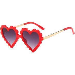 Toddler Sunglasses Kids Heart Sunglasses Girls Baby Outdoor UV Protection Beach Party Sunglasses Age 3-10