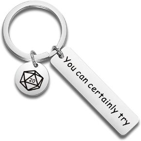 CYTING You Can Certainly Try Keychain Dungeons Gift Dungeon Master Gift RPG Gift Funny RPG Gamer Gift