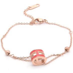 SPOMUNT Classic Fashion Design Rose Gold Plated Girl Bracelet Colorful Color Enamel Optional Women's Gift