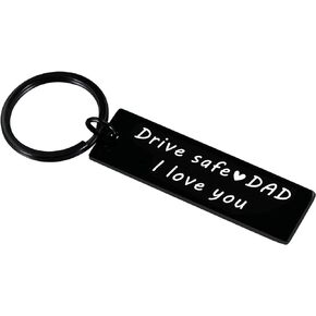 Dad Gifts from Daughter Son - Drive safe Dad I love you Christmas Gifts for Dad mens Stocking Stuffers from Wife for Men Father's Day Birthday Gifts for Dad, Keychain for First Daddy Dad to Be