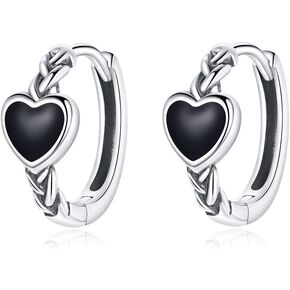925 Sterling Silver Mini Hoops Huggie Earrings Small Chunky Post Lightweight Thick Drop Dangle Butterfly/Turtle/Dragonfly/Snake/Flowers/Filigree Huggie Earrings High Polished Statement Jewelry Gift for Women Teen Girls