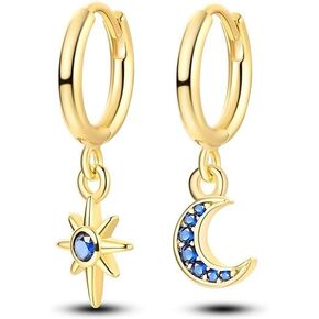 14K Gold Huggie Earrings Plated 925 Sterling Silver Earrings for Women Cubic Zirconia Hypoallergenic Hoop Earrings Fashion Jewelry for Women Girls