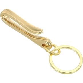 PATIKIL U Shape Hook Keychain, Solid Brass U Key Loop Hook Belt Clip Key Fob Hooks
