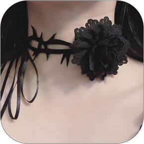 YANCHUN Bold Red Rose Black Choker Fashion Flower Chain Decor Choker قلادة القوطية للنساء هدايا عيد الميلاد ملهى ليلي اكسسوارات الحفلات قطعة بيان أنيقة وحسية
