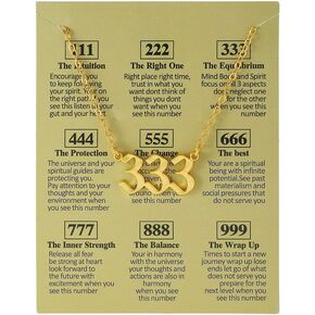 Minimalist Dainty Gold Plated Angel Number Pendants Choker Chain Numerology Jewelry 000 1111 111 222 333 444 555 666 777 888 999 Necklace Gifts for Women Girls