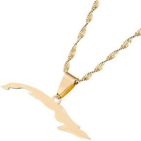 Cuba Map Necklaces for Women Map of Cuba Charm Cuban Pendant Jewelry