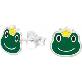 KIWI DAISY Frog .925 Sterling Silver Tiny Stud Earrings, for Cartilage, Helix, 2nd Ear Piercing (Hypoallergenic) in Kuwait