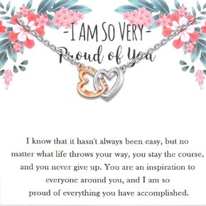 KUIYAI I Am So Very Proud Of You Gift Graduation Gift New Job Gift Congratulation Gift Inspirational Gift BFF Gift For Girls