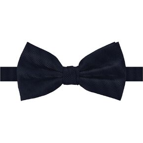 Jacob Alexander Men's Silk Blend Solid Color Pre-Tied Adjustable Banded Chevron Bow Tie
