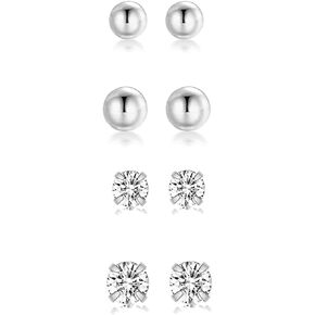 MOROYA 10 Pairs Small Gold Hoop Earrings Set for Multiple Piercing, Hypoallergenic 14K Gold Plated Tiny CZ Ball Studs Earrings and Huggie Hoop Earrings for Women Men, Mini Cartilage Hoop Ear Piercing Jewelry