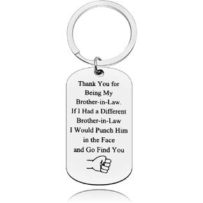 Gift for Brother in Law Groom Keychain Wedding Brother in Law Gift from Brother Bride Sister Funny Wedding anniversary Engagement Gift for Brother Anniversary Birthday Christmas Gift for Men Jewelry
