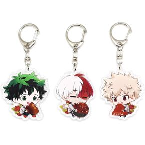 Inc. - Set of 3 Hero Academia Acrylic Keychain Izuku Midoriya (Deku), Katsuki Bakugou, Shoto Todoroki v1