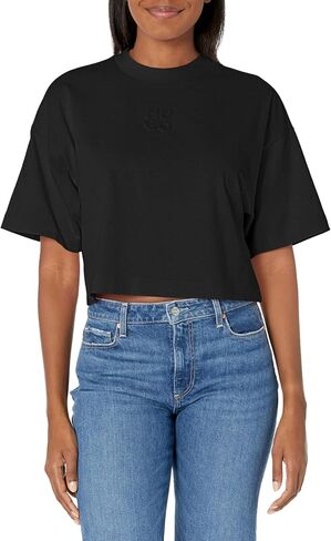 HUGO Women's Cropped Relax Fit T-Shirt in Saudi Arabia