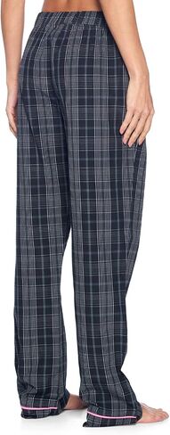 Ashford & Brooks Women's Short Sleeve Pajamas Set | Woven Plaid Sleepwear & Loungewear Jersey Shirt PJ Pants Set in Saudi Arabia