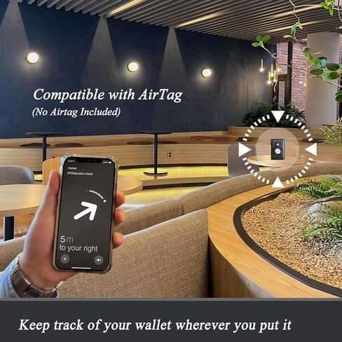 STARepublic Leather AirTag Wallet for Men with RFID Blocking Money Clip Credit Card Holder Compatible with AirTag (No Airtag Included), Black, Leather Airtag Wallet With Rfid Blocking Money Clip in Kuwait