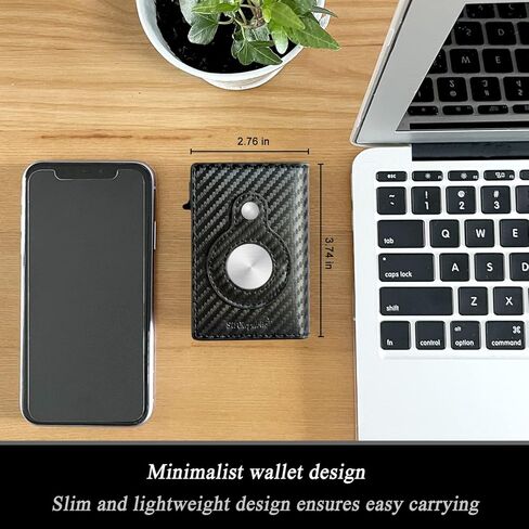 STARepublic Leather AirTag Wallet for Men with RFID Blocking Money Clip Credit Card Holder Compatible with AirTag (No Airtag Included), Black, Leather Airtag Wallet With Rfid Blocking Money Clip in Kuwait