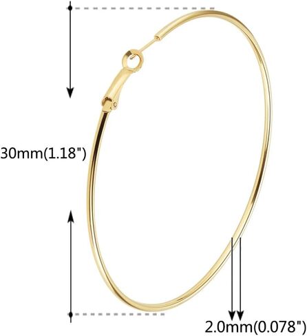 3 Pairs Big Hoop Earrings for Women, 14K Gold Plated Rose Gold Plated Silver Stainless Steel Large Hoops Set for Women Girls in Kuwait