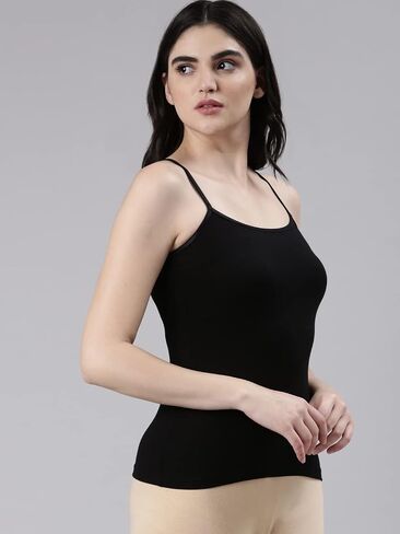 FASO Women's Lycra Jersey Essentials Slim-Fit Camisole, Tanks Adjustable Spaghetti Strap Tank Tops, Womens Basic Undershirt, in Saudi Arabia