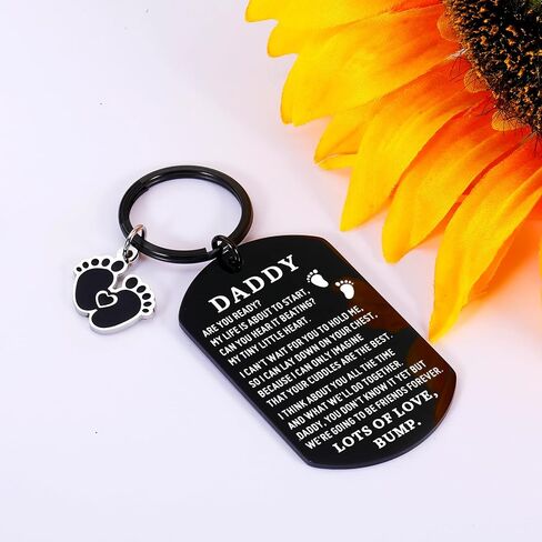 First Time Dad Gifts Stocking Stuffers for New Dad New Daddy Keychain Christmas Gift for Expectant Dad Soon to Be Dad Gift Dad to Be Gifts for Husband Newborn Baby Shower Gifts for Daddy to Be in Saudi Arabia