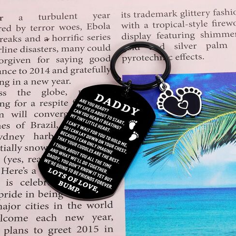 First Time Dad Gifts Stocking Stuffers for New Dad New Daddy Keychain Christmas Gift for Expectant Dad Soon to Be Dad Gift Dad to Be Gifts for Husband Newborn Baby Shower Gifts for Daddy to Be in Saudi Arabia